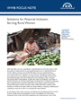 Solutions for Financial Inclusion: Serving Rural Women
